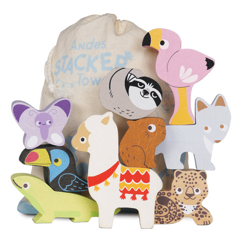 Le Toy Van - Andes Stacking Animals & Bag