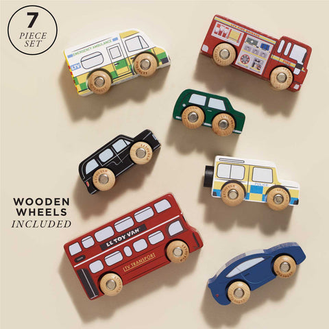 Le Toy Van - London Toy Car Set - 7 Piece (FSC 100%)