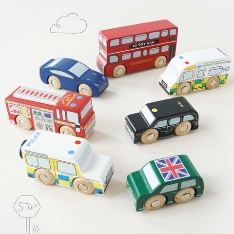 Le Toy Van - London Toy Car Set - 7 Piece (FSC 100%)