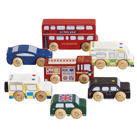 Le Toy Van - London Toy Car Set - 7 Piece (FSC 100%)