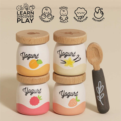 Le Toy Van - Yoghurt Play Food Pack - 5 Piece (FSC 100%)