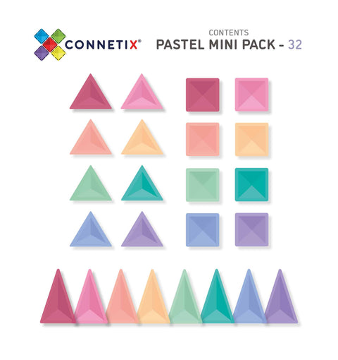 Connetix Tiles - 32 Piece Pastel Starter Kit